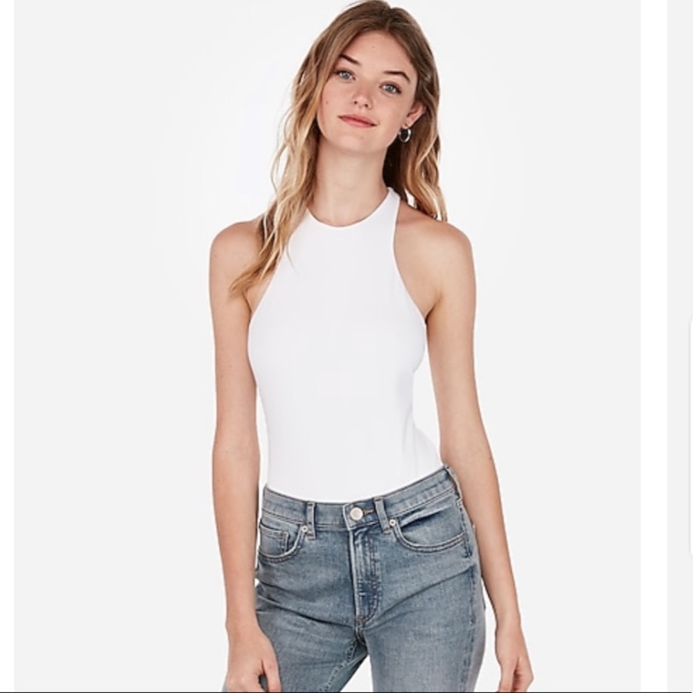 Express High Neck Cutaway Thong Bodysuit